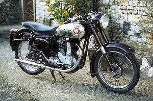 The BSA 500cc single cylinder (1955 B33) that the author and his friend lavished so much love on.