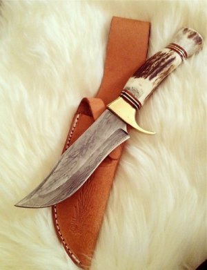 The smaller of a pair of sheath knives given to the author as a present by Daniel. The larger knife used in the murder attempt is long lost. The smaller of a pair of sheath knives given to the author as a present by Daniel. The larger knife used in the murder attempt is long lost.