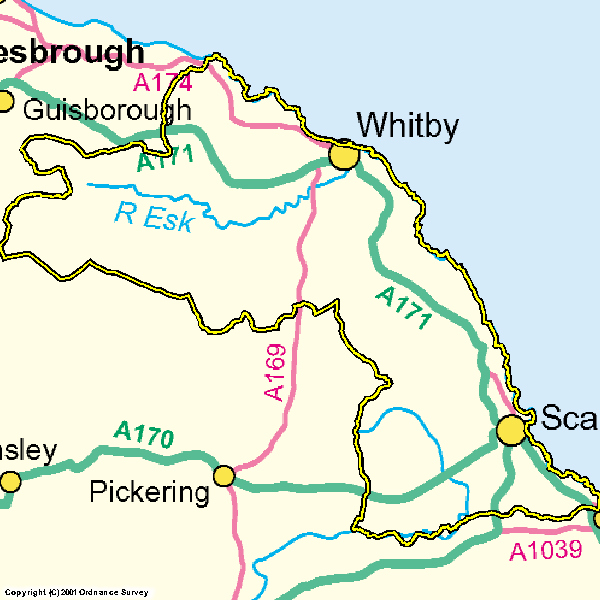 Map of Scarborough and Whitby Constituency