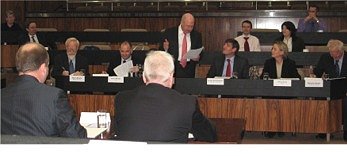 David with regional representatives and the rail bidders