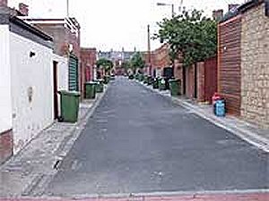 A typical back lane in the North East