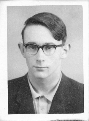Angry young man, passport photo aged 18, September 1964