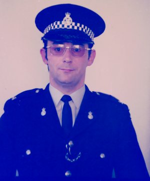 1968 and the author in his new police uniform