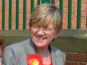 Hilary Armstrong out campaigning