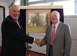 Cllr Peter Gibson and David at the opening