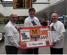 David (right) at the Travelcard launch