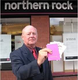 David supporting Northern Rock