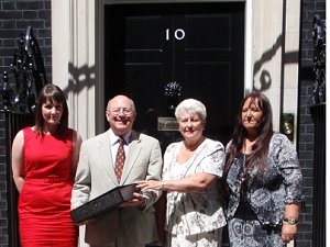 Gateshead Carers delegation with David at No. 10