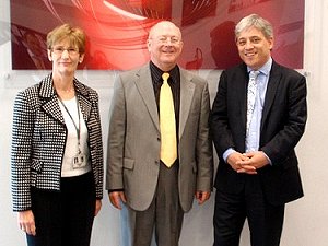 Speaker Bercow, Davd and Head Teacher Barbara Rouse