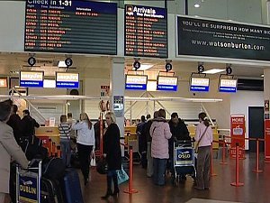 Passengers at Newcastle Airport