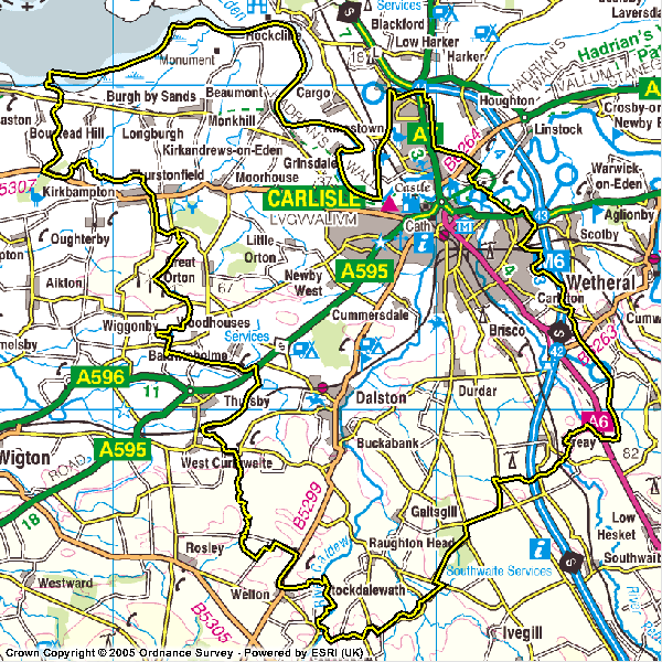 Map of the Carlisle Constituency