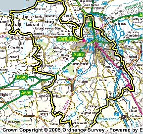 Map of the Carlisle Constituency