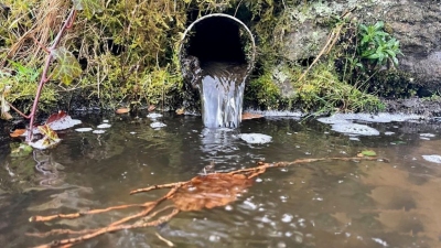 Sewage dischargin ninto a waterway