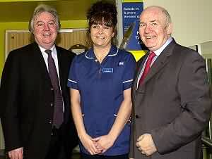 Eric shows John Reid round and meets NHS staff