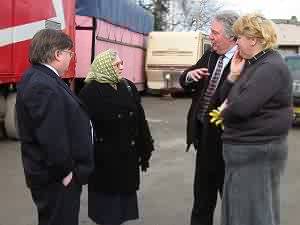 Labour Party Chair Ian McCartney was in Carlisle to meet residents, and Eric.