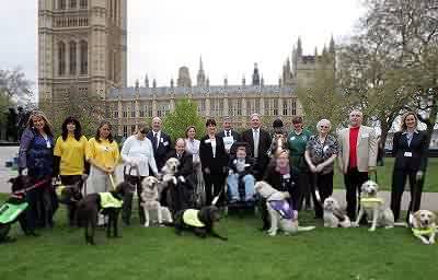 Eric in the centre, with pets