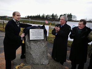 Andrew Adonis and Eric at the opening of the new road