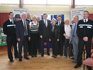 Eric and Gordon Brown among others at the police station