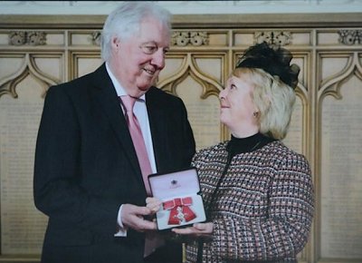 Eric and Elsie Martlew with Elsie's MBE