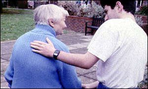 Carer with an elderly person