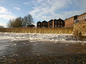 The weir at Denton Holme - the river now safe from flooding