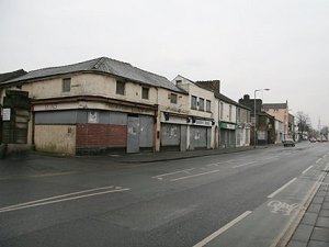 Shops boarded up on Botchergate