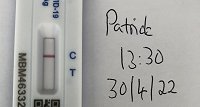 First negative lateral flow test