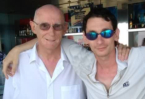 The author with Stephen (aka James) on one of our cruises. Happier times.