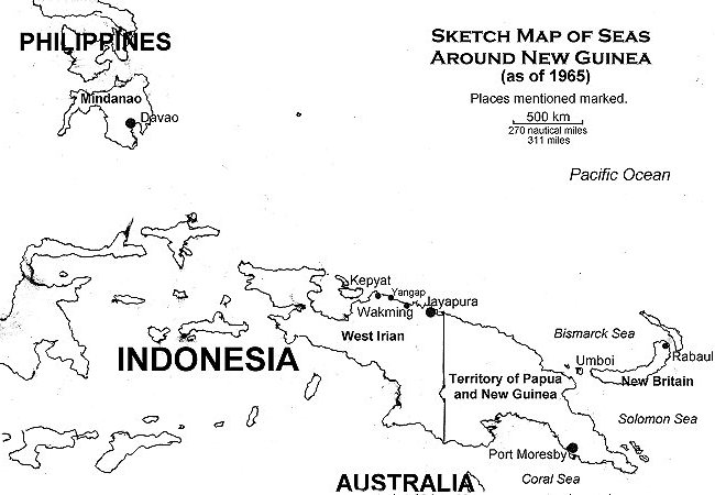 ap of Seas showing places mentioned