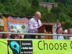 David Guy of the NUM speaking at the Durham Miners' Gala