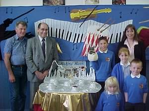 Gerry (2nd left) at Browney School